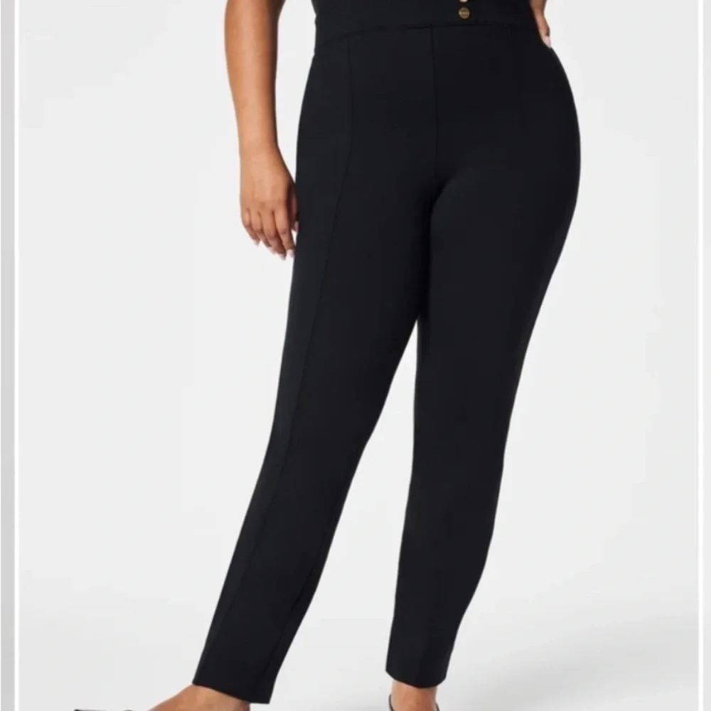 SPANX | The PerfectFit Ponte Tapered Ankle High Rise Black Pants | Sz M